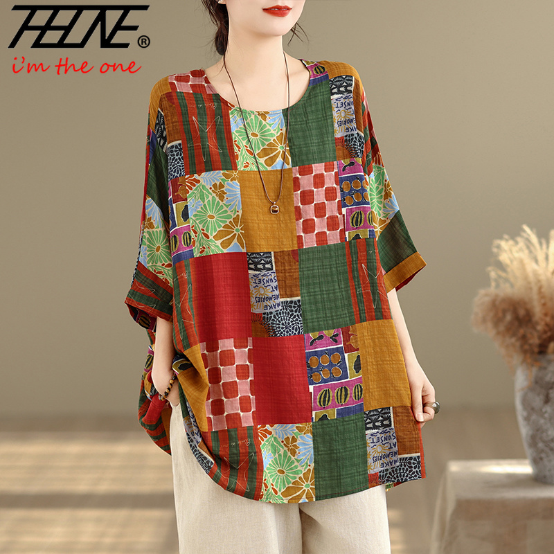 Women'S Formal Wear Blouse - THHONE Women Shirts Print Loose Plus