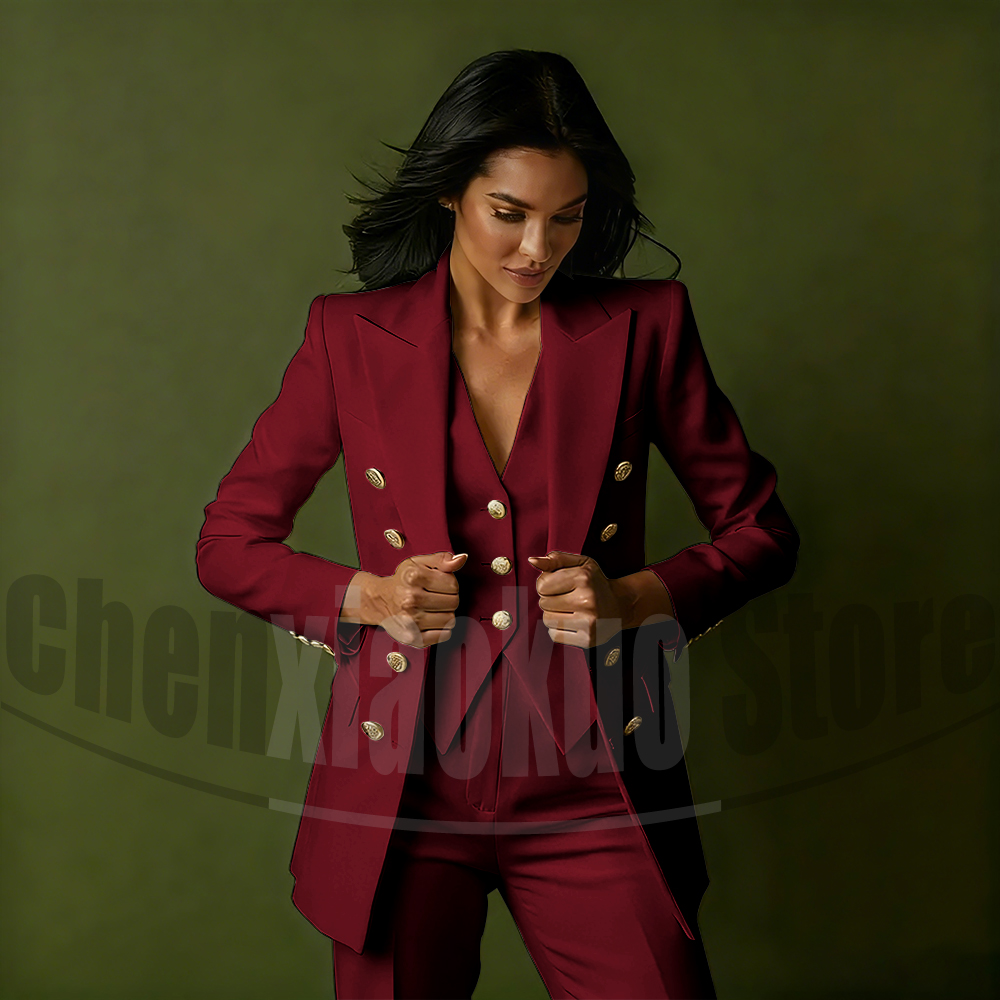 Women's Double Breasted Three  - Women'S Formal Wear Pants Suit review and price