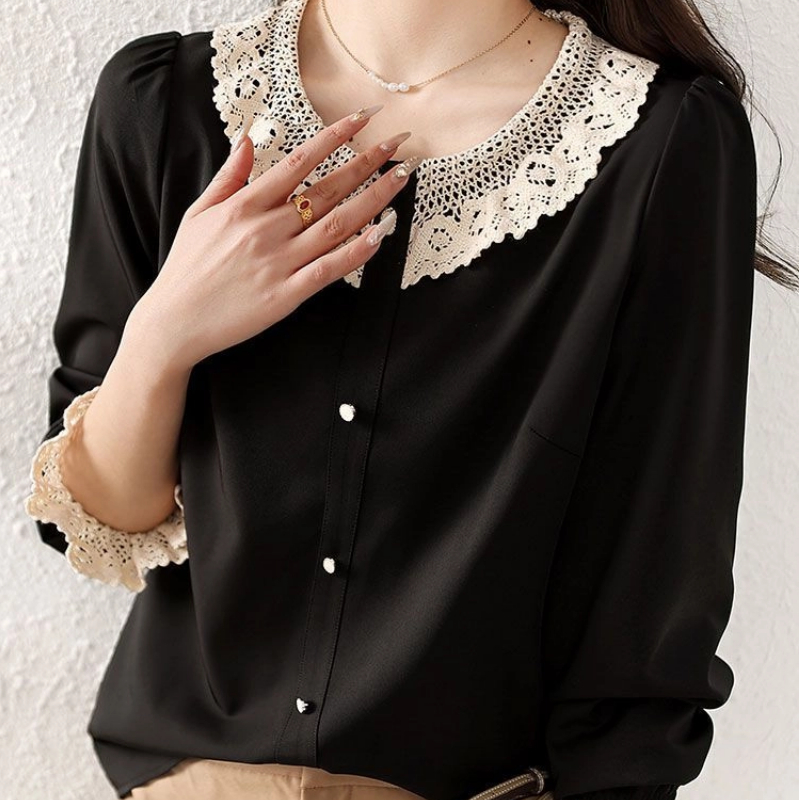 Women Clothes Contrast Patchwo - Women'S Formal Wear Blouse review and price
