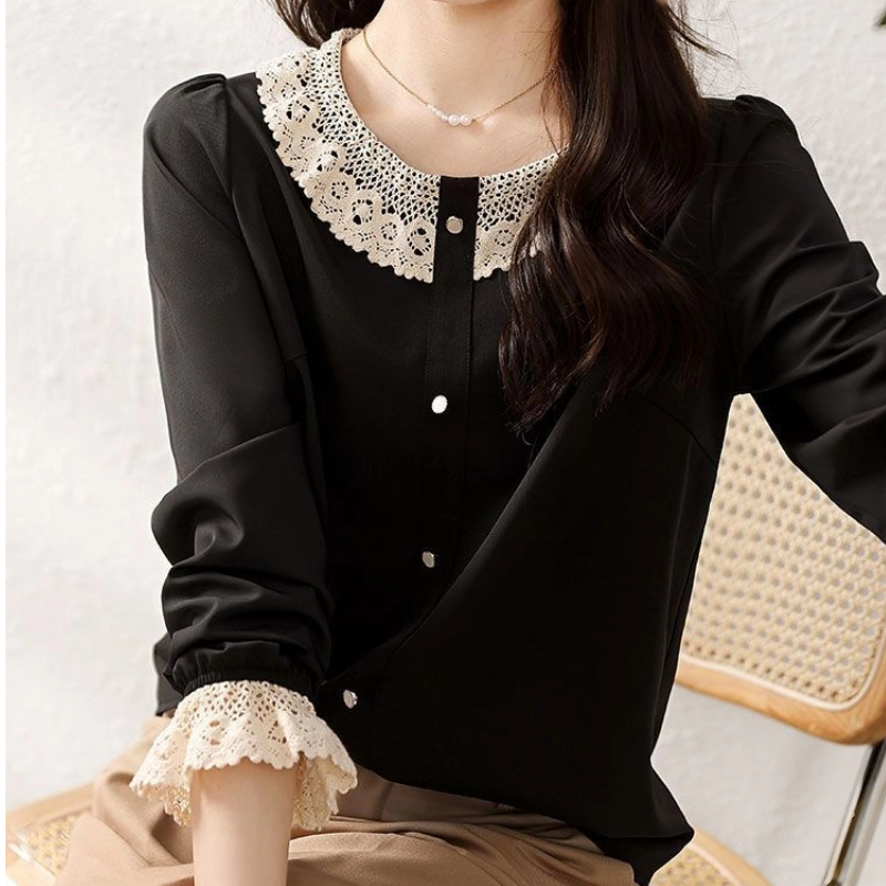 Women Clothes Contrast Patchwo - Women'S Formal Wear Blouse review and price