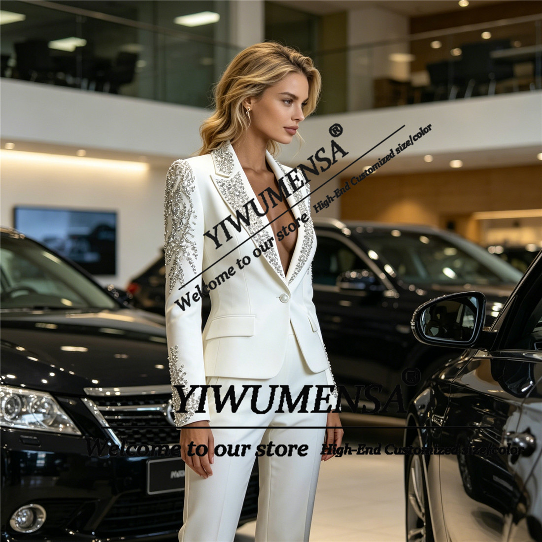 Luxury Women Suits 2 Pieces Se - Women'S Formal Wear Pants Suit review and price