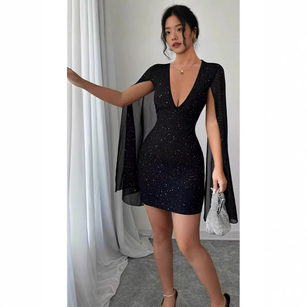 V Neck Bodycon Midi Dress Eleg - Women Formal Party Wear Dress review and price