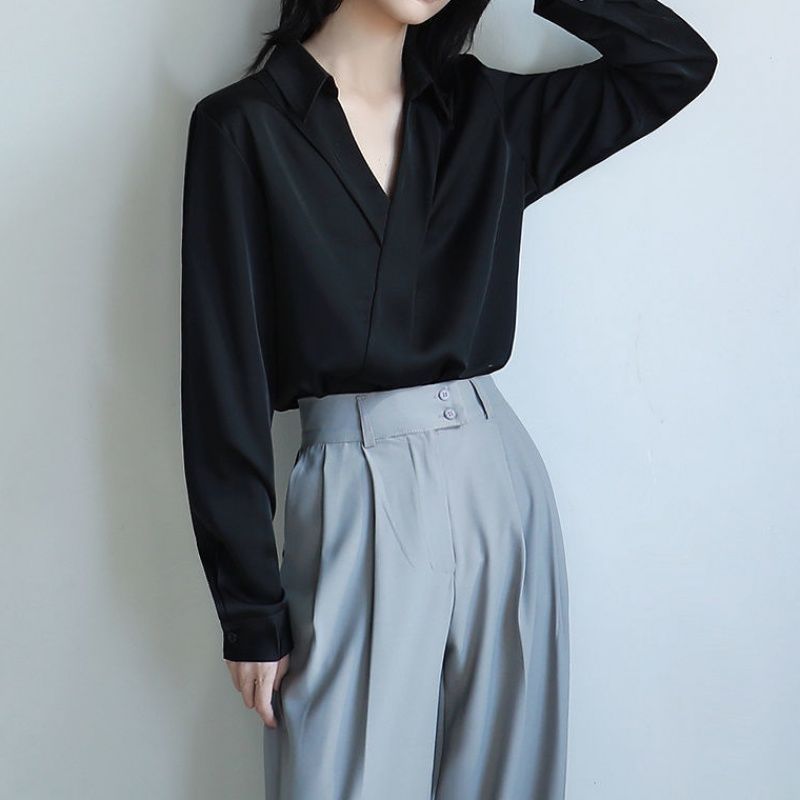 Gidyq Women Black Chiffon Shir - Women'S Formal Wear Blouse review and price