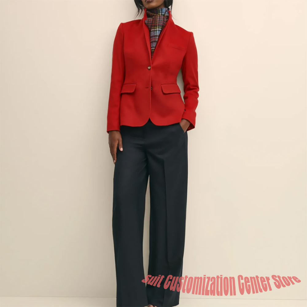 Women's Navy Woolen Clothes Si - Women'S Formal Wear Pants Suit review and price