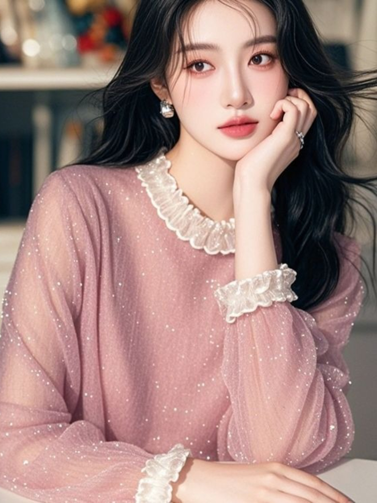 French Sweet Blouses Ruffles P - Women'S Formal Wear Blouse review and price