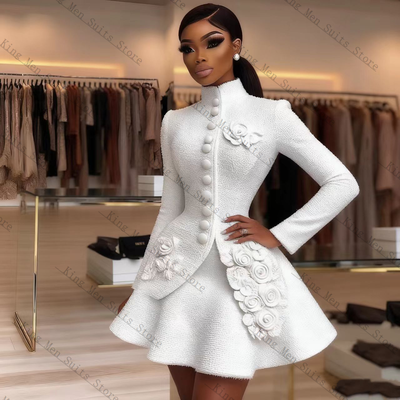 Luxury White Women Suit Set 2  - Women'S Formal Wear For A Wedding Guest review and price