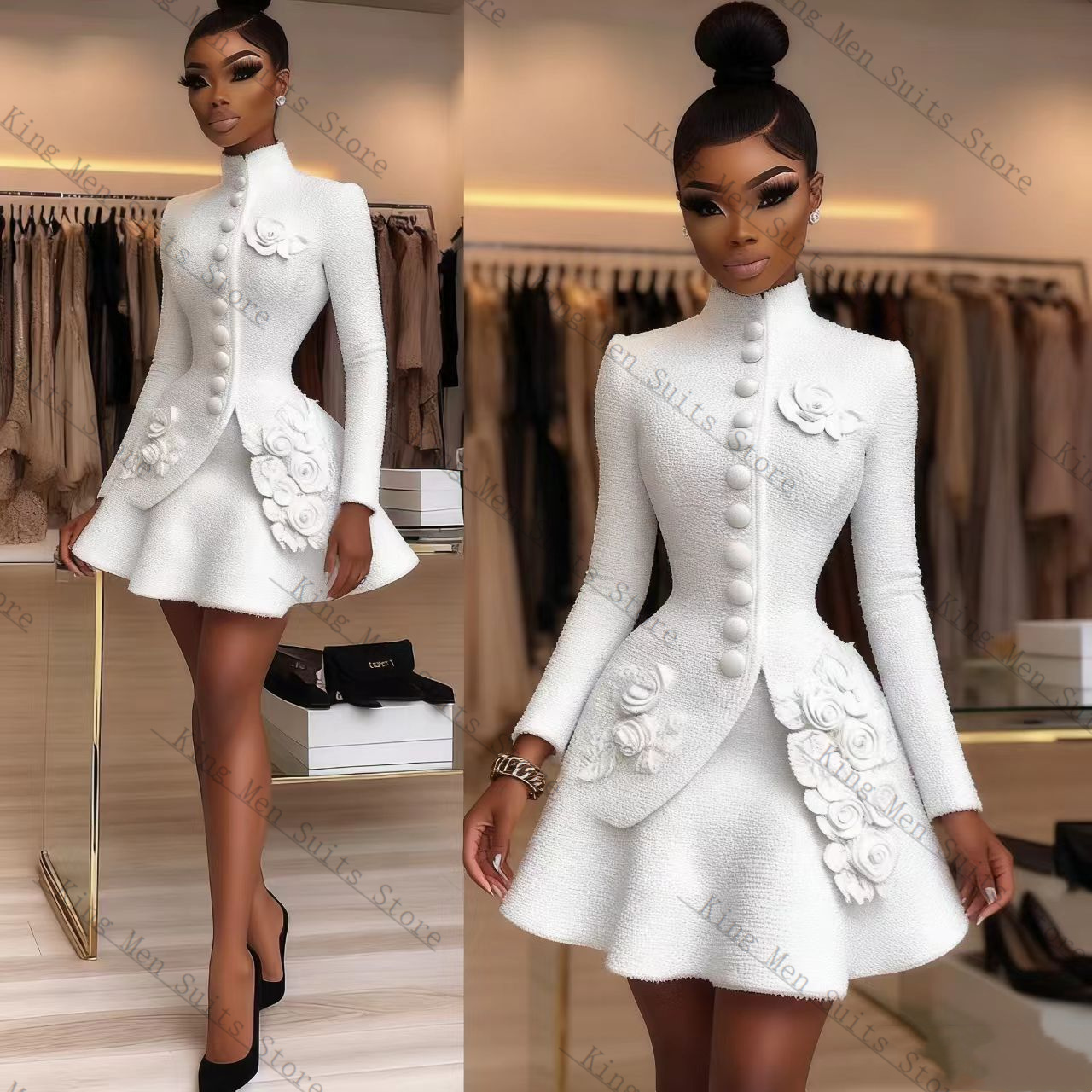 Luxury White Women Suit Set 2  - Women'S Formal Wear For A Wedding Guest review and price