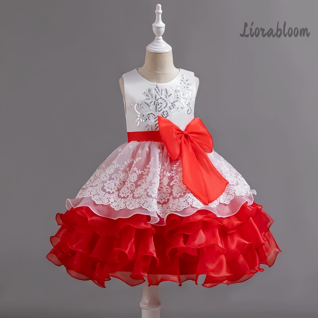 Girls' Dress With Large Bow Sl - Women Formal Party Wear Dress review and price