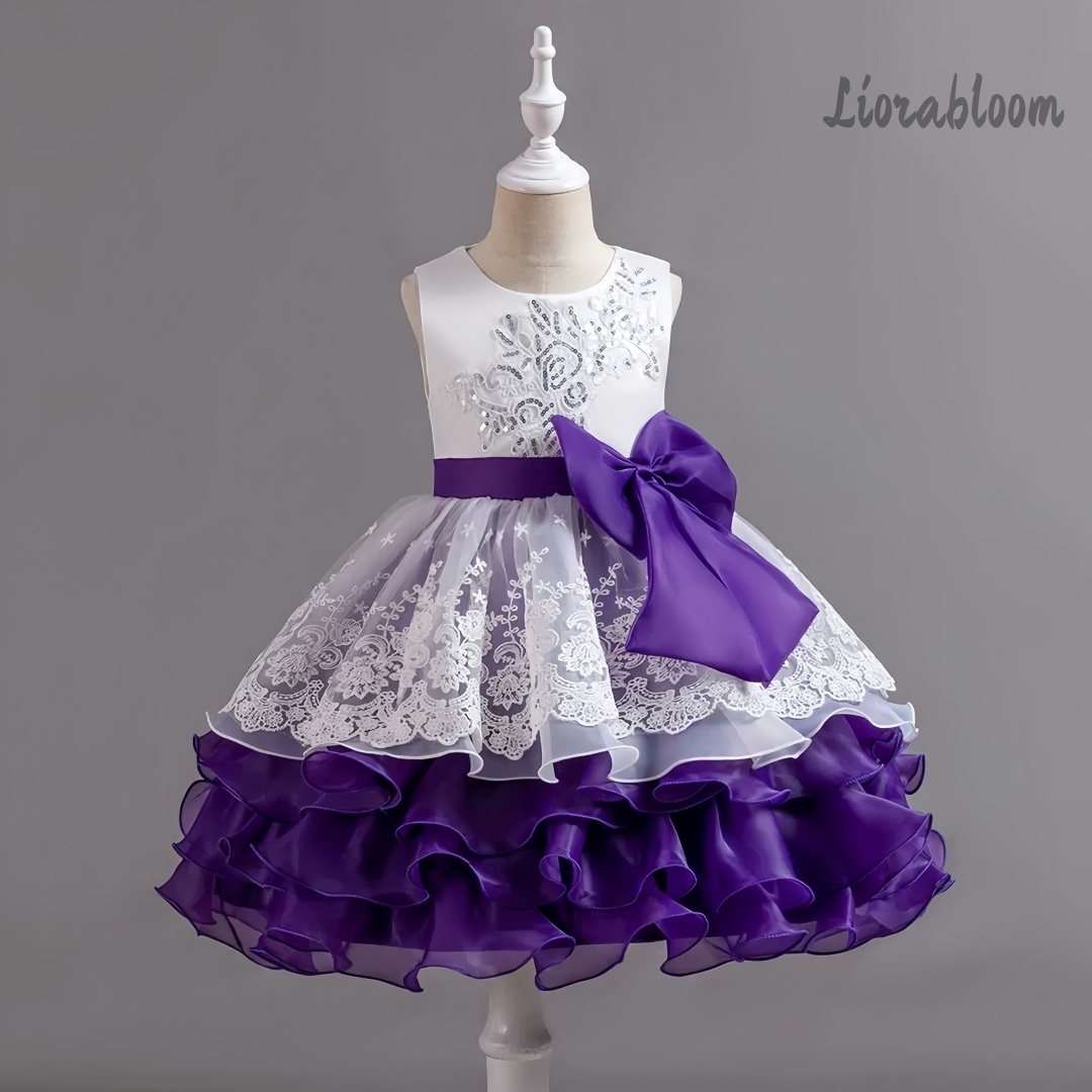 Girls' Dress With Large Bow Sl - Women Formal Party Wear Dress review and price