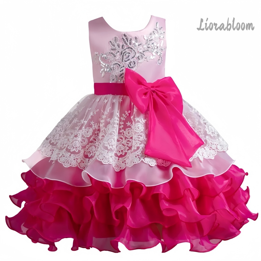 Girls' Dress With Large Bow Sl - Women Formal Party Wear Dress review and price