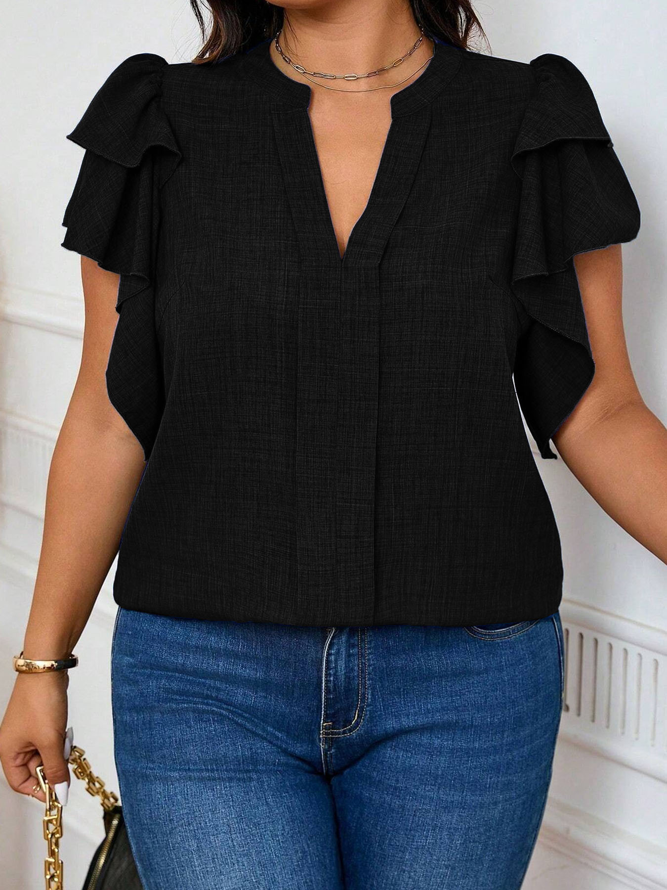 Women's Plus-Size Elegant Tier - Women'S Formal Wear Blouse review and price