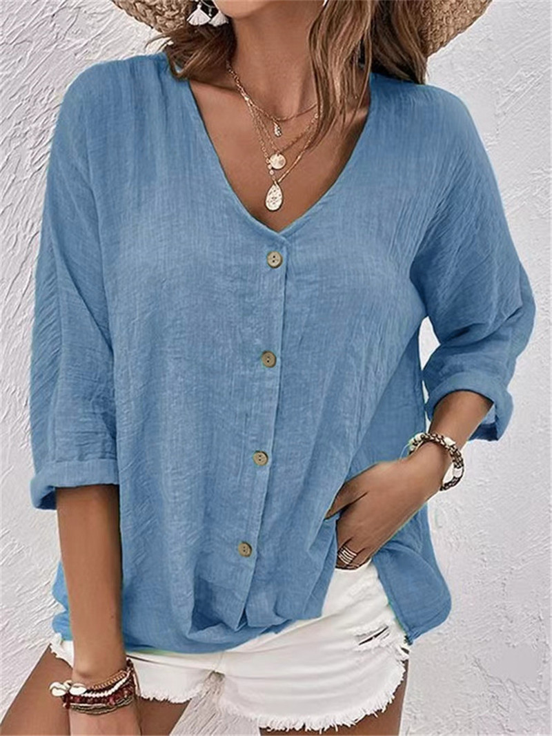Elegant Buttons Solid Blouse S - Women'S Formal Wear Blouse review and price