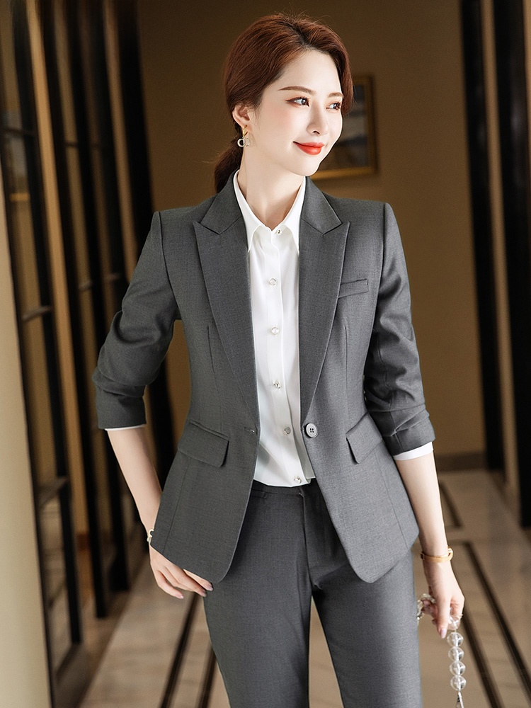 Gray Suit Set for Women Spring - High End Women'S Formal Wear review and price
