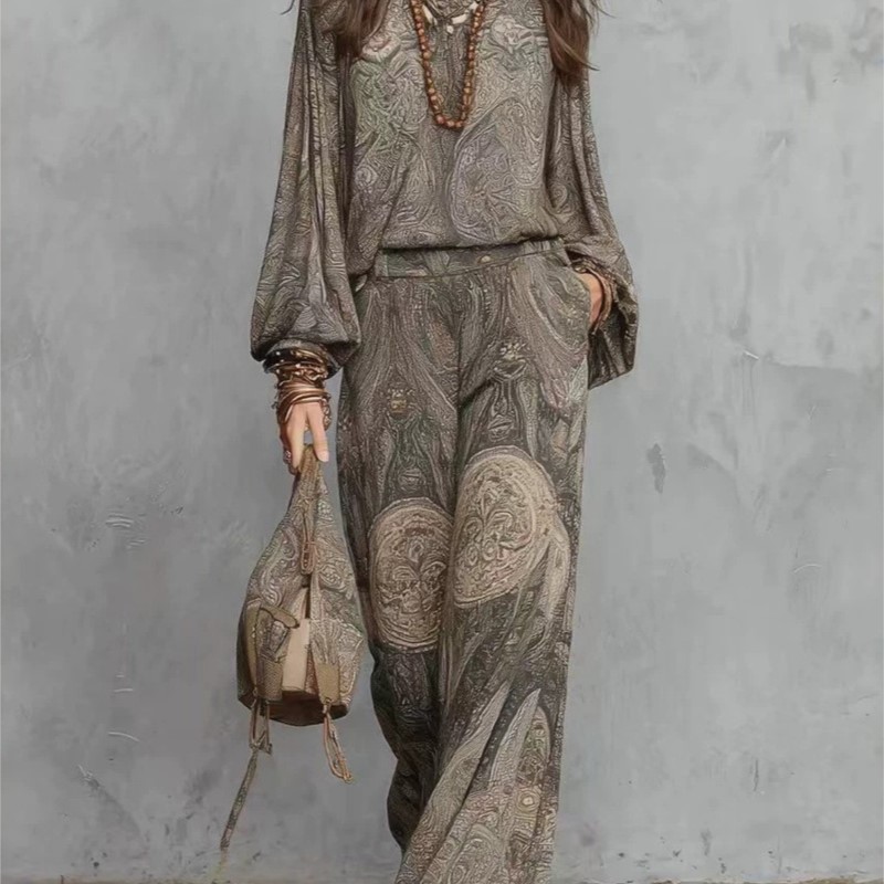 Boho Paisley Print Two-Piece S - Women'S Formal Wear Blouse review and price