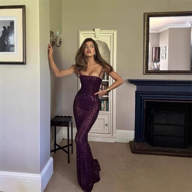 Purple Crystal Women Prom Dres - Women Formal Party Wear Dress review and price