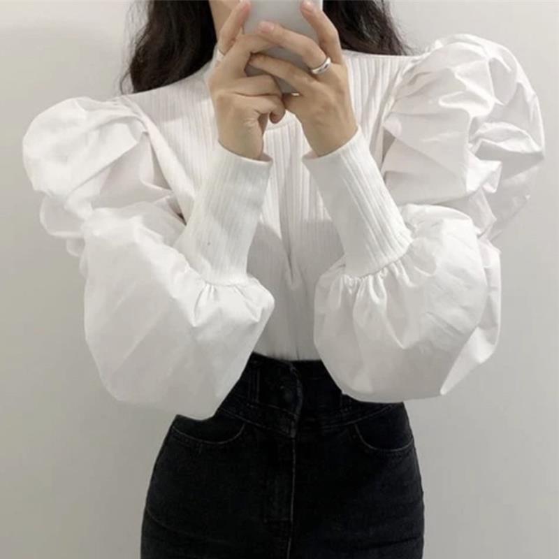 Knit Puff Long Sleeve Blouse W - Women'S Formal Wear Blouse review and price