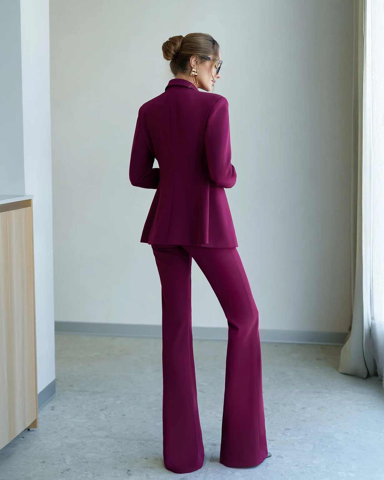 Pure Color Women Pants Suits S - Women Formal Party Wear Dress review and price