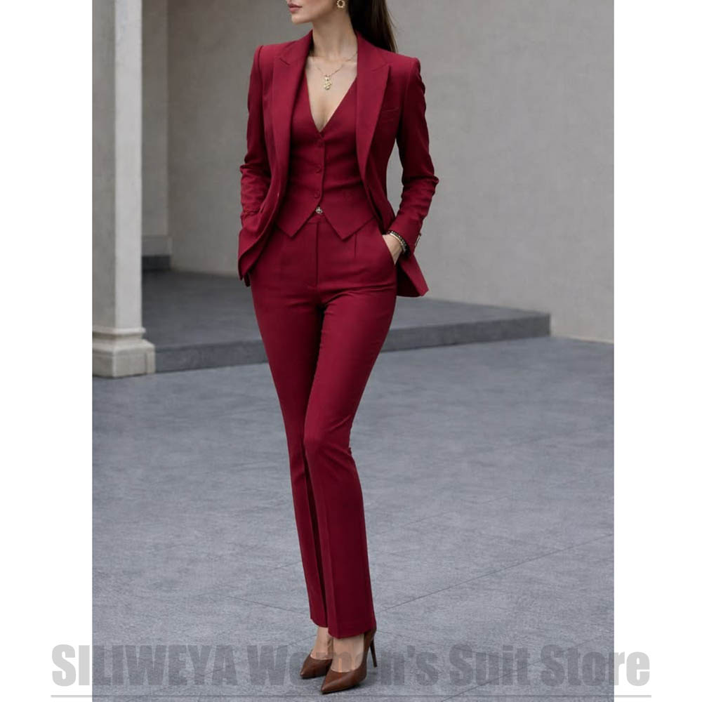 Women 3 Piece Suit Set Blazer  - Women'S Formal Wear Pants Suit review and price