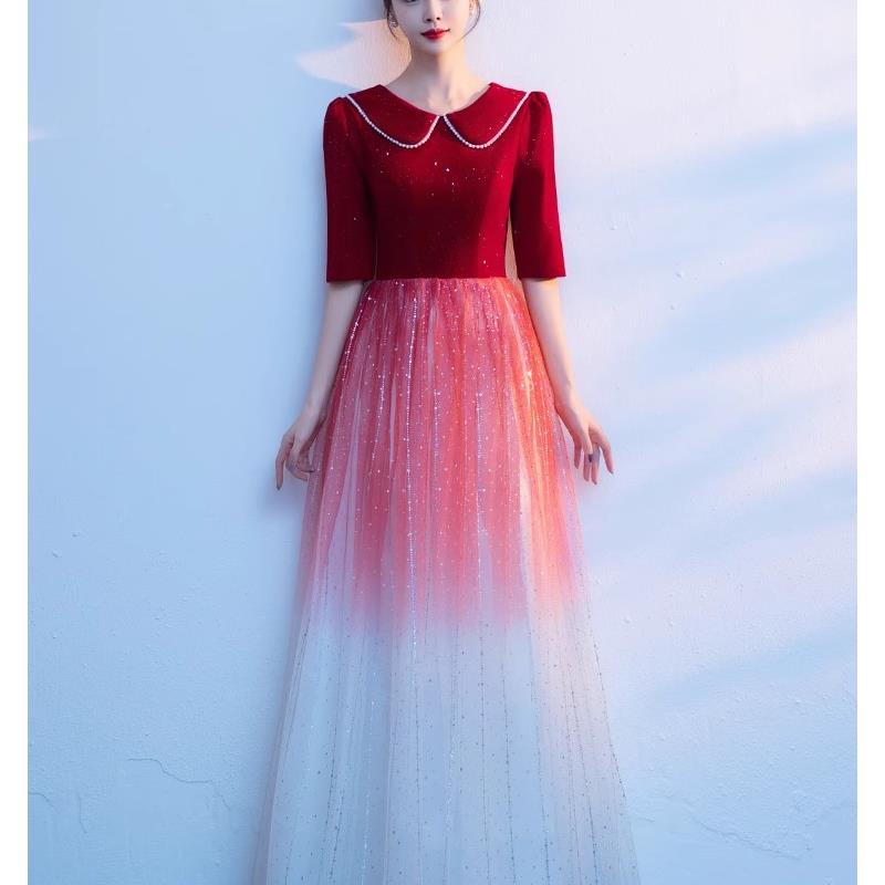 Ele Red Evening Gown for Women - Women Formal Wear For Meeting review and price